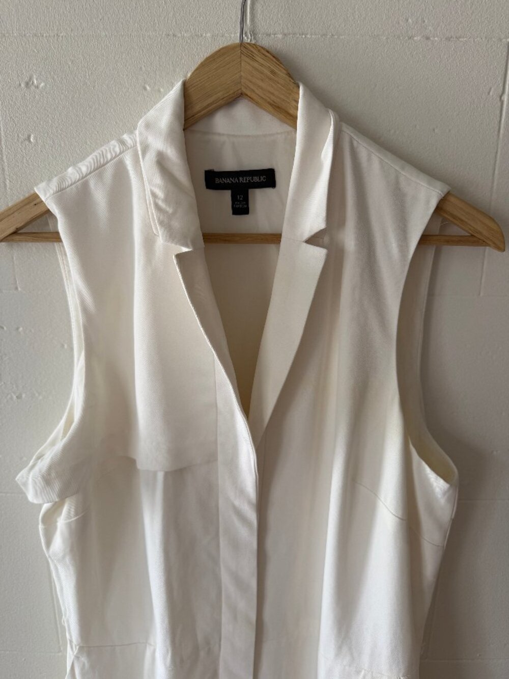 Banana Republic | White Maxi Sleeveless Summer Shirt Dress | Size 12 - Picture 2 of 9
